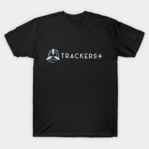 Trackers+ White with Blue T-Shirt by Trackersrock